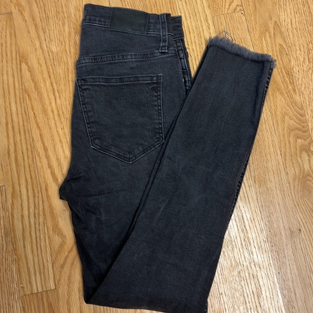 Madewell 10” high rise skinny black jeans size 25